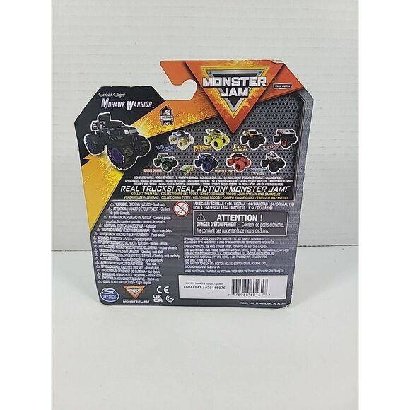New In Box Monster Jam Great Clips Mohawk Warrior Truck Series 36 1:64 Scale - Picture 3 of 5